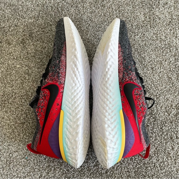 Nike Epic React Flyknit 2 Running Shoe Men's Size 14 BQ8928-007 Black Hyper Jade - Picture 5 of 10
